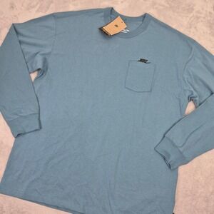 NWT Nike Mens Long Sleeve Pocket T-Shirt Loose Fit Blue DR7929-440 Large Casual